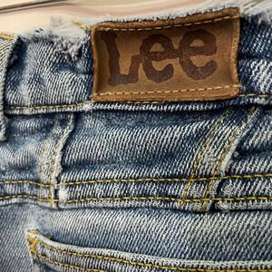 Lee Vtg‎ Cutoff Jean Shorts 16 High Waist Frayed Hem Made in USA